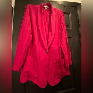 Vintage light-weight magenta blazer women’s L perfect summer blazer